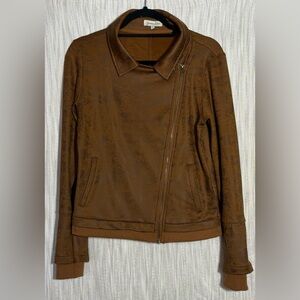 Grace & Lace Brown Faux Leather Jacket